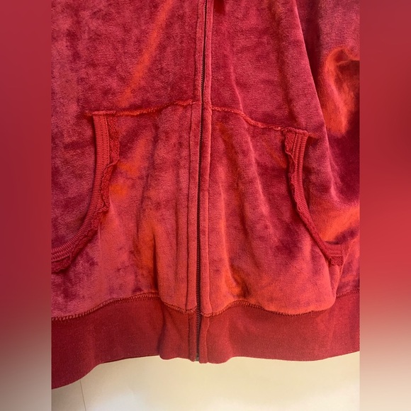 BCBG Velour Zip up Hoodie Size XL - Picture 2 of 9